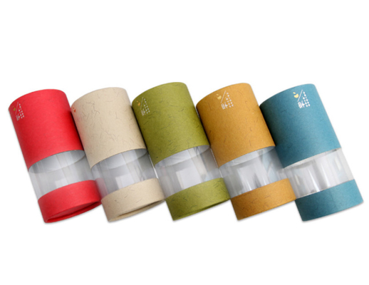 Le papier rond de tube de papier d'emballage imprimé recyclable peut les tubes faits sur commande de taille avec la fenêtre