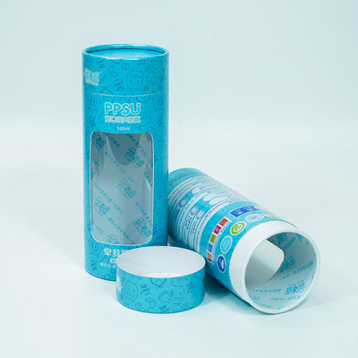 emballage de tube du papier 100ml avec la fenêtre, boîte de papier gravante en refief de fenêtre de PVC
