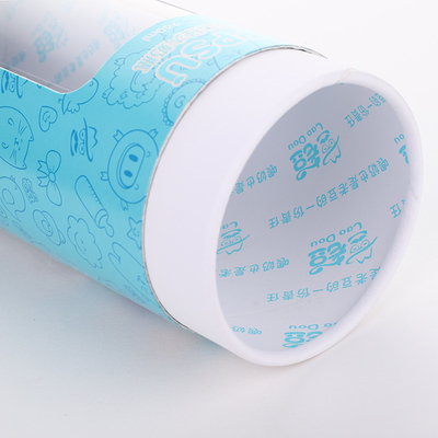 emballage de tube du papier 100ml avec la fenêtre, boîte de papier gravante en refief de fenêtre de PVC