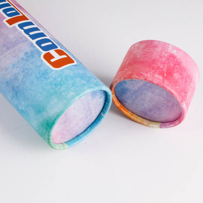 Emballage de papier de estampillage chaud de boîte métallique, EVA Cardboard Cylinder Packaging